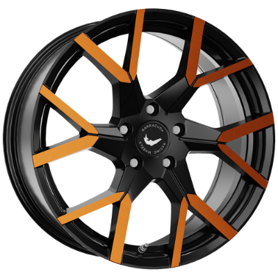 Barracuda TZUNAMEE EVO Gloss Black Orange 8,50x19 5x112,00 ET38,00