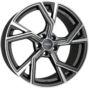 PLATIN Wheels P 100 Matt Anthracite Polished 8,50x19 5x112,00 ET48,00