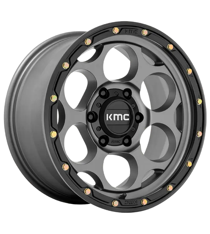 KMC Wheels DIRTY HARRY Satin Gray Lip Black 8,50x17 6x139,70 ET18,00