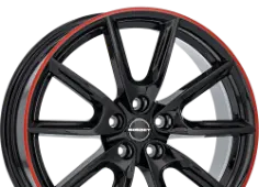 Borbet LX19 black glossy rim red