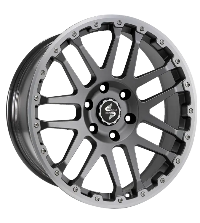 Eta Beta Combat CV Matt Anthracite Lip Cap Polished 8,00x18 5x120,00 ET45,00