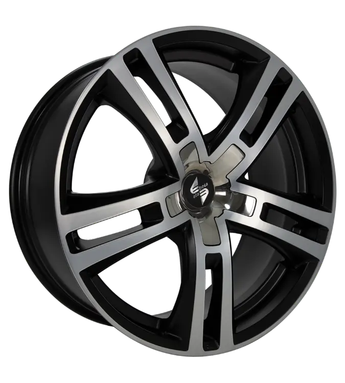 Eta Beta Uriel Matt Black Polished Cap Inox 10,00x22 5x112,00 ET40,00