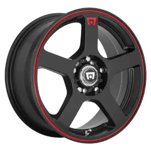 MOTEGI RACING FS5 Matt Black Lip Red 7,00x17 5x112,00 ET40,00