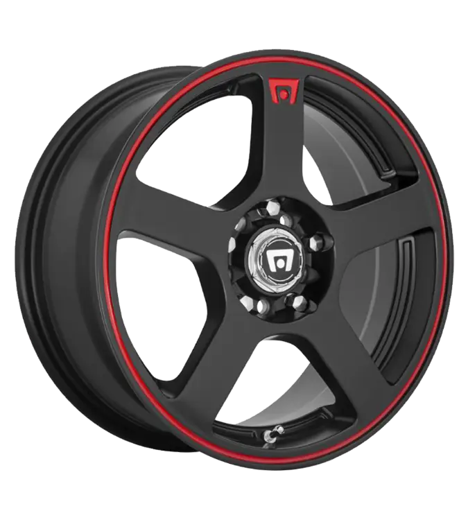 MOTEGI RACING FS5 Matt Black Lip Red 7,00x17 5x112,00 ET40,00