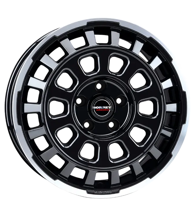 Borbet CW7 black rim polished 7,50x18 5x118,00 ET53,00