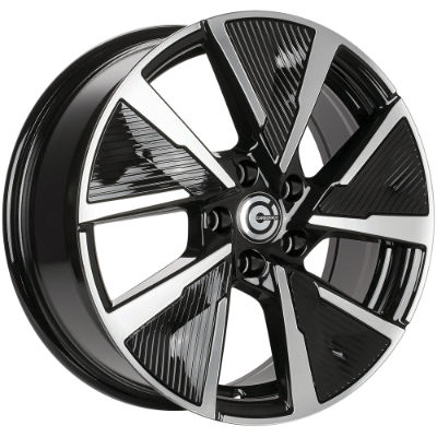 Carbonado Montpellier Black Polished 7,00x17 5x108,00 ET45,00