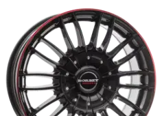 Borbet CW3 black glossy red ring