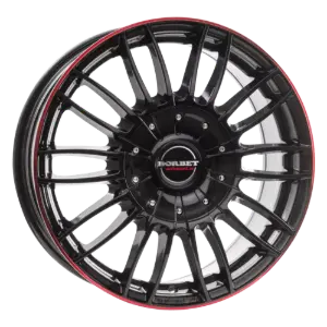 Borbet CW3 black glossy red ring 7,50x18 5x127,00 ET45,00