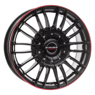 Borbet CW3 black glossy red ring 7,50x18 6x139,70 ET50,00