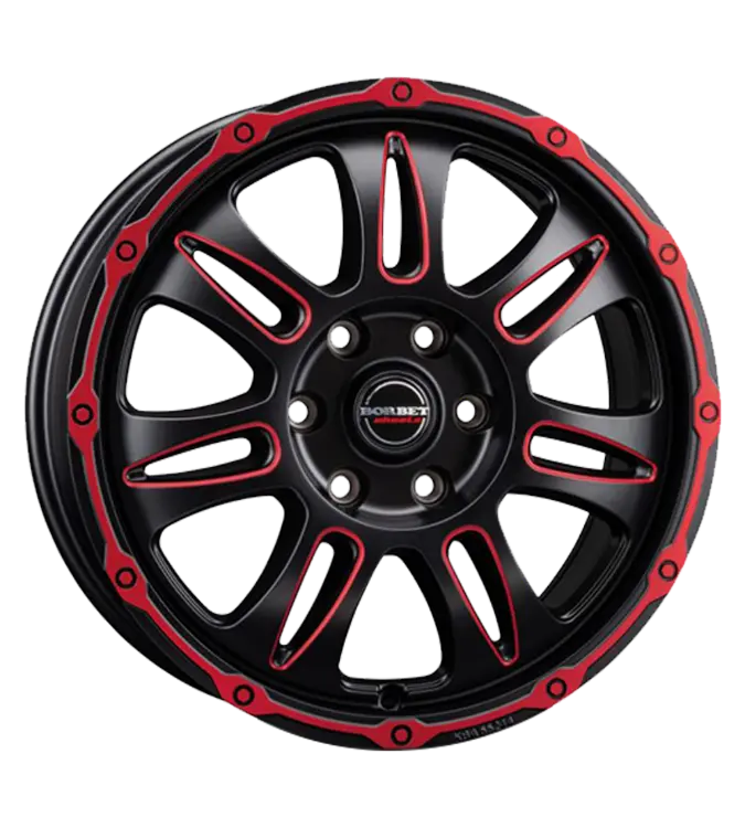 Borbet CW8 red rim window polished matt 8,00x18 6x120,00 ET45,00