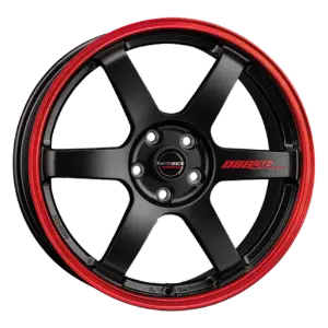Borbet DB8GT2 black matt rim red 8,50x18 5x114,30 ET40,00
