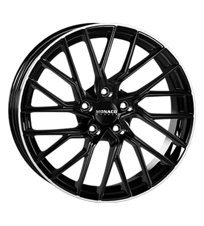 MONACO WHEELS Grand Prix 11 Black Polished Lip 8,00x18 5x112,00 ET45,00