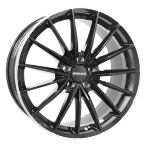 MONACO WHEELS Grand Prix 14 Black Polished Lip 7,50x18 5x114,30 ET40,00