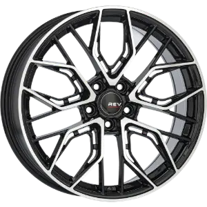 REVATIVO Qube FF Black Polished 8,00x18 5x114,30 ET40,00
