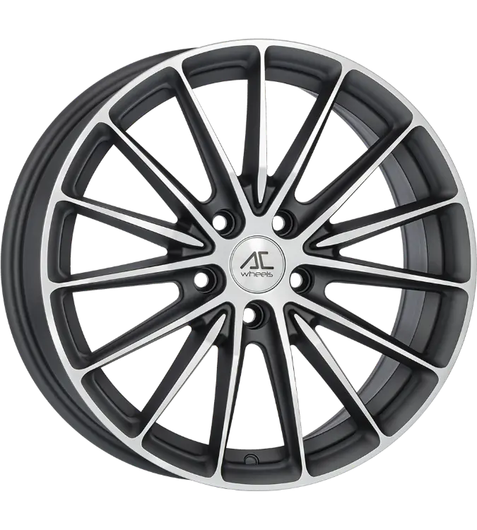 AC Wheels RAGE Matt Dark Grey Polished 7,00x17 5x108,00 ET42,00