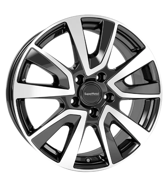 SuperMetal Vault Black polished 6,00x16 5x130,00 ET68,00