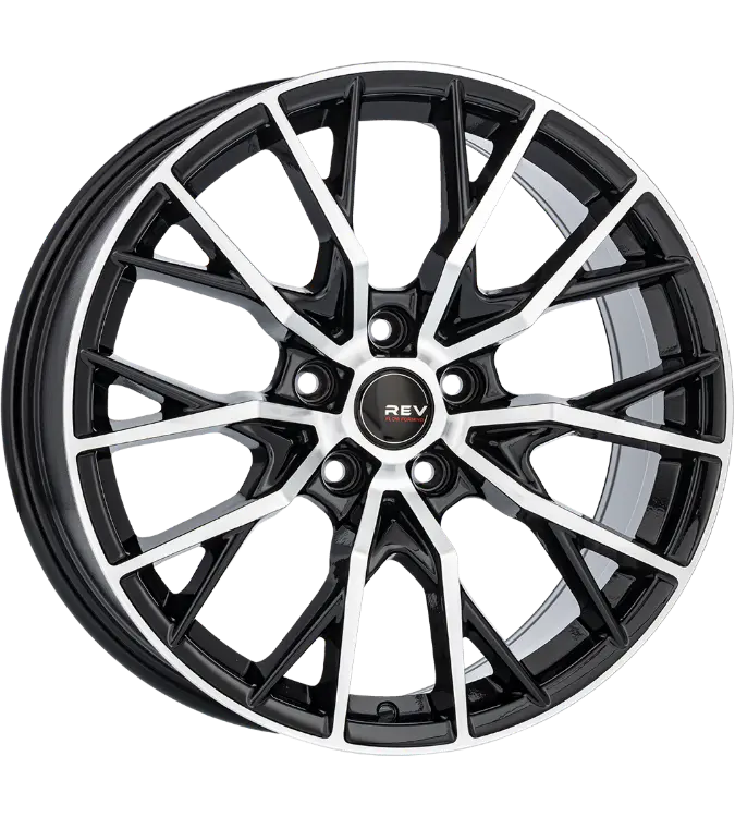 REVATIVO Vortex FF Black Polished 8,00x18 5x114,30 ET40,00