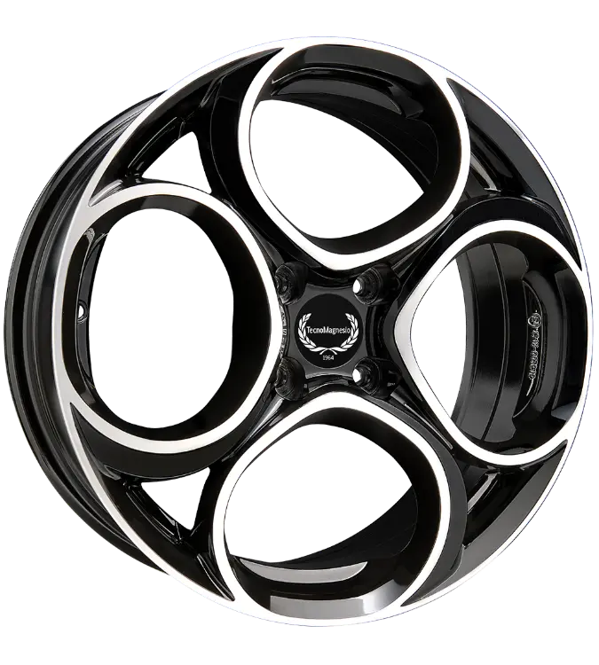 TecnoMagnesio Junior 4 Black Polished 6,50x17 4x108,00 ET32,00