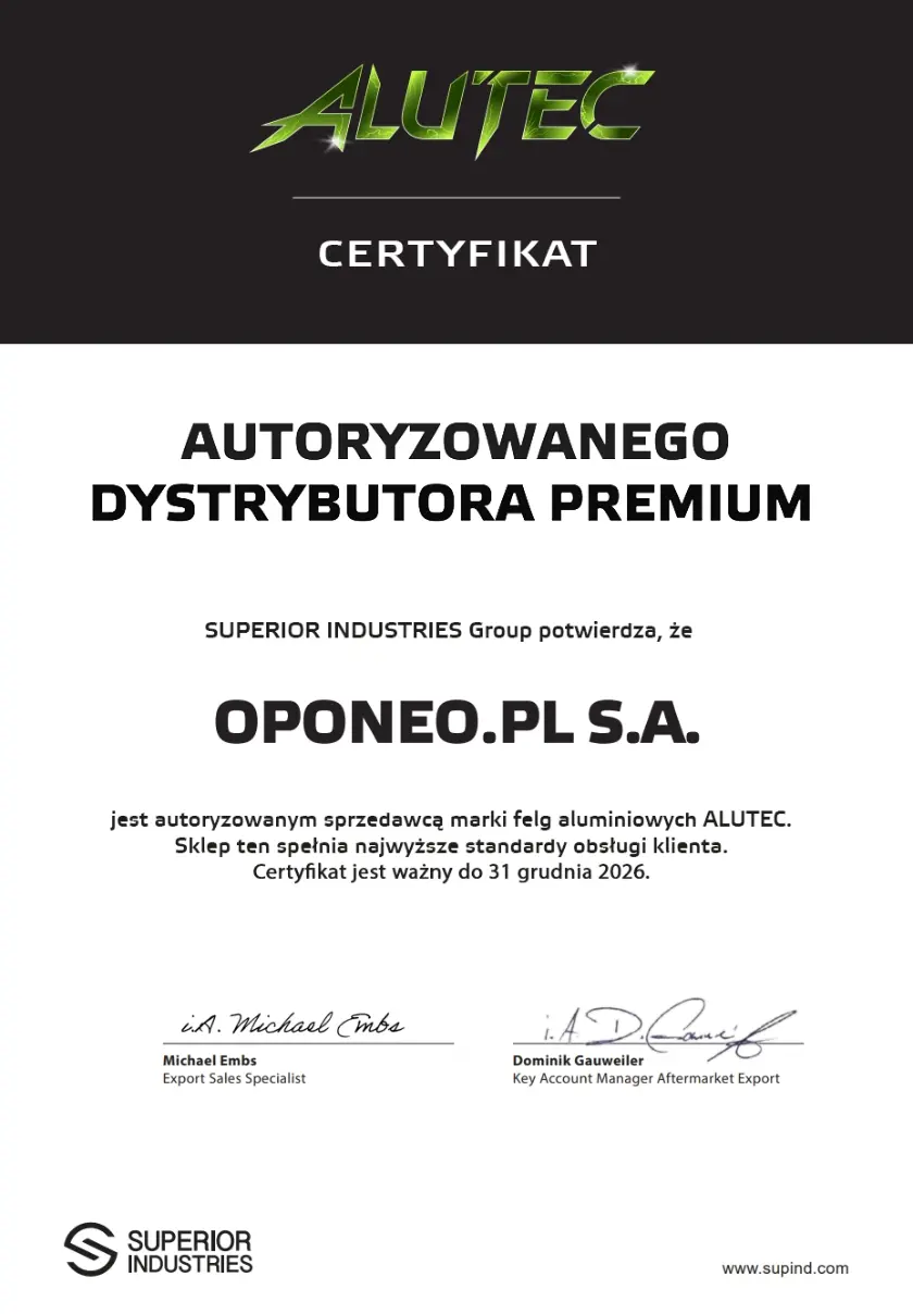 Certyfikat dla marki ALUTEC