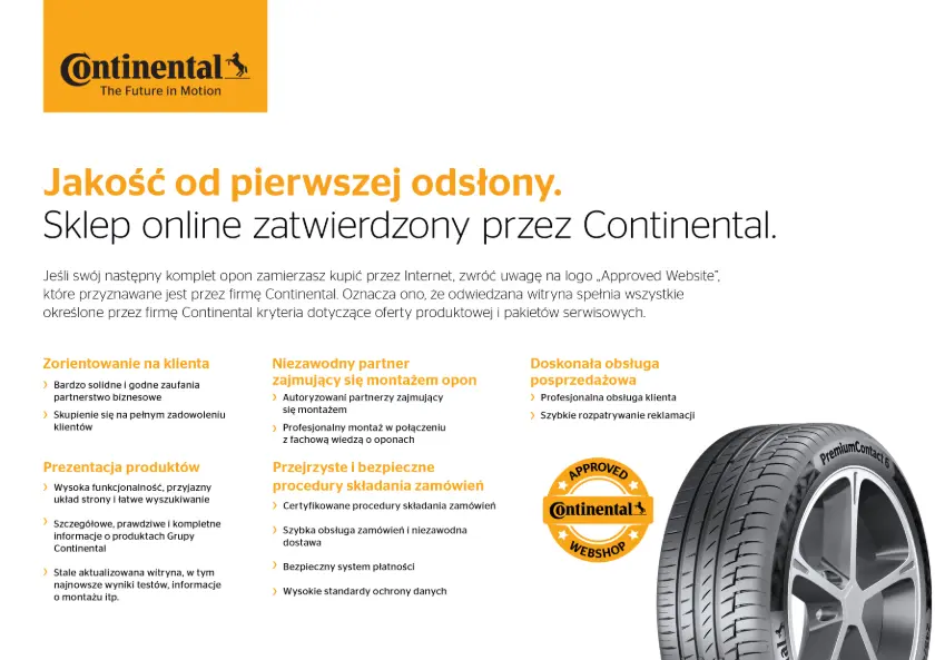 Certyfikat dla marki Continental