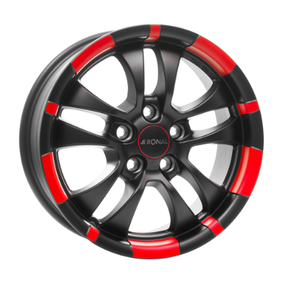 Ronal R59 Jetblack - Red 6,00x15 4x108,00 ET20,00
