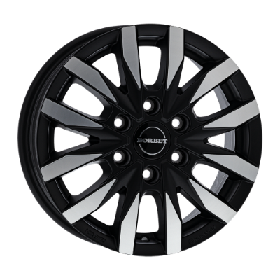 Borbet CW6 black polished 6,50x16 6x130,00 ET62,00