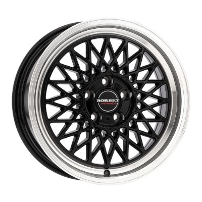 Borbet B black rim polished 8,00x17 5x112,00 ET30,00