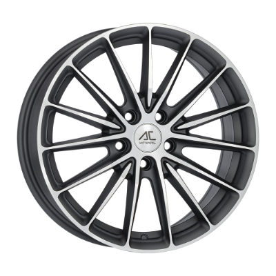 AC Wheels RAGE Matt Dark Grey Polished 7,00x17 5x108,00 ET42,00