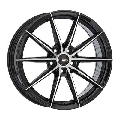 REVATIVO Nova FF Black Polished 8,00x18 5x114,30 ET40,00